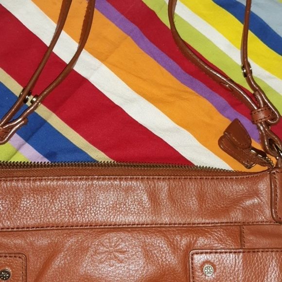 Isaac Mizrahi Live Saddle Brown Leather Purse - Picture 7 of 8